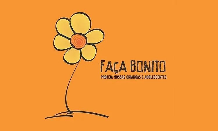 Imagem oficial da campanha "Faça Bonito", o desenho de uma flor amarela.