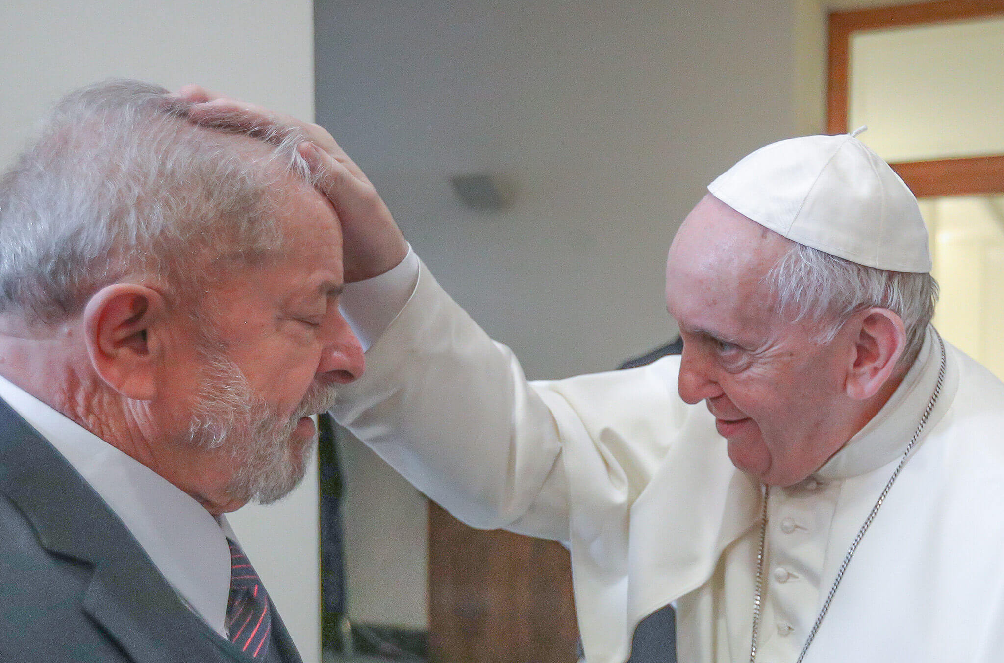 Lula e Francisco. (Fotos Públicas)