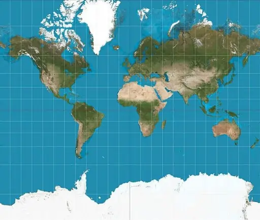 Mapa-múndi da Projeção de Peters.
