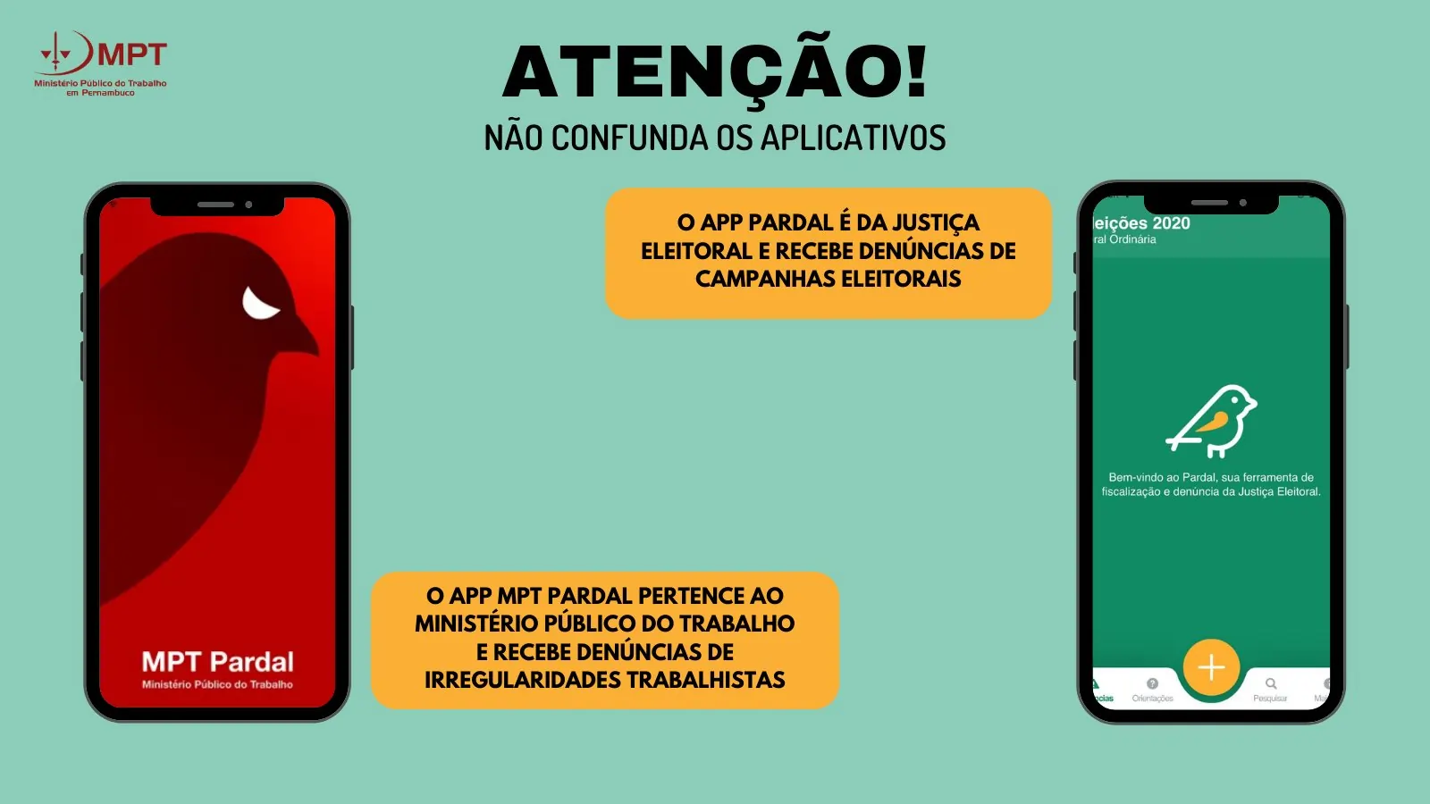 Imagem dos aplicativos "Pardal"