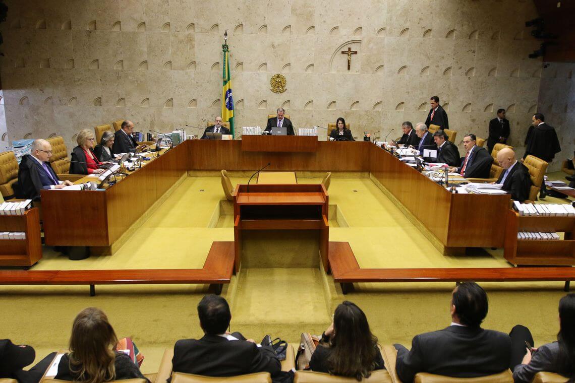 Na imagem, ministros do STF em julgamento sobre o compartilhamento de dados